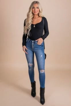 Almost Nothing Wild Romance Long Sleeve Bodysuit -Bella Ella Sales black full 428fe9f9 b47d 4a47 9592 d030dfc59165 5000x