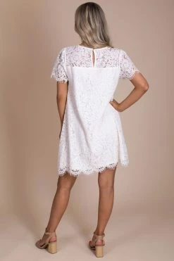 Jodifl Blissful Moments Lace Mini Dress - Off White -Bella Ella Sales blissful moments back 5000x