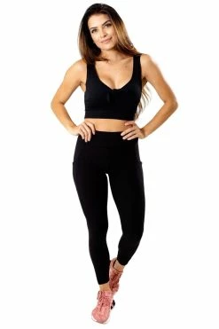 Venus Athletic Tie Front Longline Sports Bra -Bella Ella Sales bra3 5000x