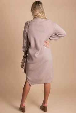 Almost Nothing Thinking Out Loud Long Sleeve Sweater Dress 28 Almost Nothing Thinking Out Loud Long Sleeve Sweater Dress -Bella Ella Sales brown back 2ac6204f 8221 424d 90a0 a5986858bacb 5000x