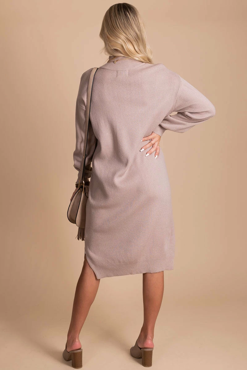 Almost Nothing Thinking Out Loud Long Sleeve Sweater Dress 14 Almost Nothing Thinking Out Loud Long Sleeve Sweater Dress - Image 14
