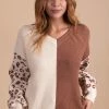 Eesome Wild Idea Two-Toned Knit Sweater