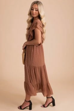 Bella Ella Boutique Time After Time Maxi Dress 50 Bella Ella Boutique Time After Time Maxi Dress -Bella Ella Sales brown side 5000x