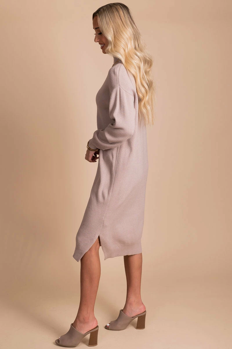 Almost Nothing Thinking Out Loud Long Sleeve Sweater Dress 13 Almost Nothing Thinking Out Loud Long Sleeve Sweater Dress - Image 13