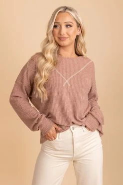 7th Ray Winds Of Winter Waffle Knit Top