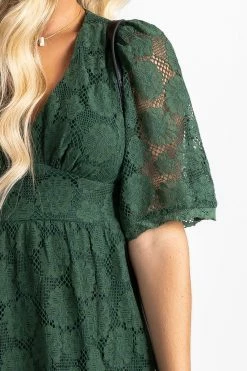 Listicle She's So Gorgeous Midi Dress -Bella Ella Sales dark green detail 5000x