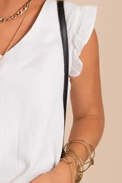 Very J Crushing On You Flutter Sleeve Blouse - White 7 Very J Crushing On You Flutter Sleeve Blouse - White -Bella Ella Sales detail 00b1f440 c678 42af 91cf b4dff5ac55c9 5000x