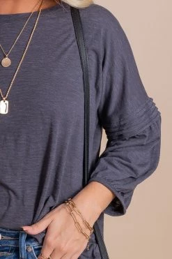 Boulevard Apparel Totally Unique Charcoal Gray Top -Bella Ella Sales detail 0708d2da 6d42 47ba 9145 44f0e4a71994 5000x