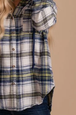 Love Tree / Style Melody Shaded Twilight Plaid Hooded Top - Dark Blue -Bella Ella Sales detail 1ffb6802 59e3 4bdf 9da3 4dd9ccbc5bdb 5000x