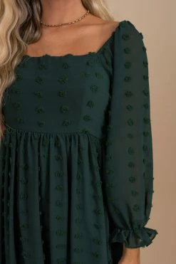 Mainstrip Take Me Away Puff Sleeve Mini Dress - Dark Green -Bella Ella Sales detail 8632a1cf 1ab7 4868 9eab 41cfa60b2a12 5000x
