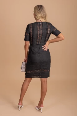 Polagram Effortlessly Elegant Knee-Length Dress 13 Polagram Effortlessly Elegant Knee-Length Dress -Bella Ella Sales effortlesslyelegantknee lengthdressblackback 5000x