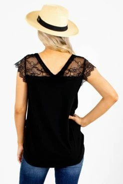 Shiying Fashion Feeling Good Lace Top -Bella Ella Sales feelinggoodtop black back 5000x