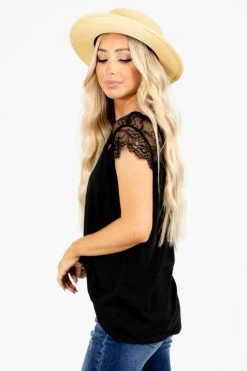 Shiying Fashion Feeling Good Lace Top -Bella Ella Sales feelinggoodtop black side 5000x