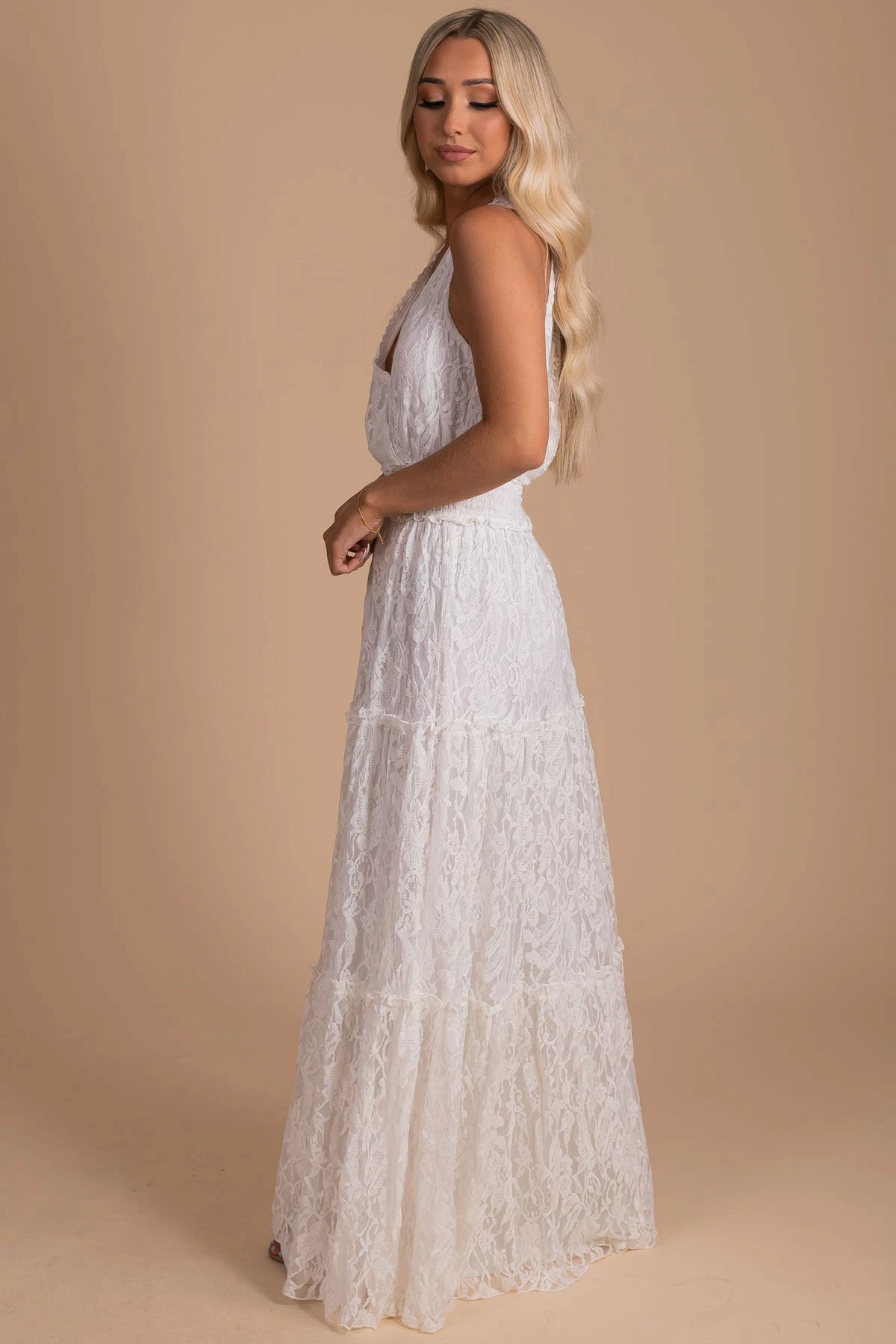 Flying Tomato Forever Mine Lace Maxi Dress - White 2 Flying Tomato Forever Mine Lace Maxi Dress - White - Image 2