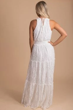 Flying Tomato Forever Mine Lace Maxi Dress - White 8 Flying Tomato Forever Mine Lace Maxi Dress - White -Bella Ella Sales forever mine back 5000x