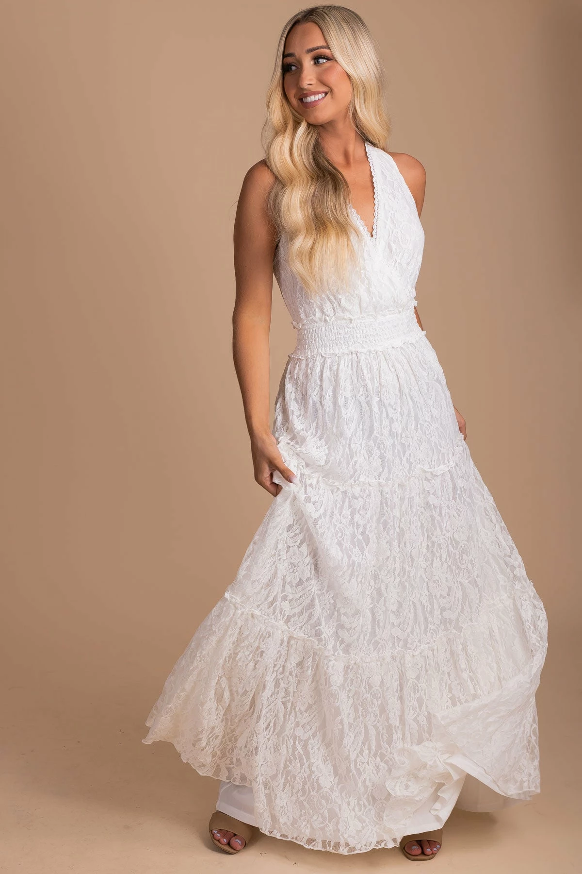 Flying Tomato Forever Mine Lace Maxi Dress - White 5 Flying Tomato Forever Mine Lace Maxi Dress - White - Image 5