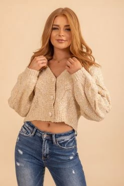 Wholesale Fashion Trends Sunshine Girl Button Up Sweater
