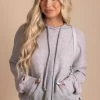 Wholesale Fashion Trends Be Iconic Drawstring Hooded Sweater