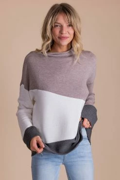 Eesome On A Hayride Turtleneck Sweater - Gray