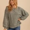 Bibi Live And Love Textured Long Sleeve Top