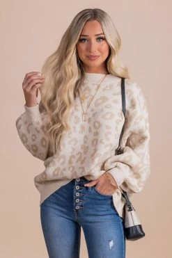 HYFVE Wild And Free Animal Print Sweater -Bella Ella Sales front ba61598c 047a 42d3 8156 879d6c15c6a6 5000x