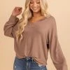Wholesale Fashion Trends Good Energy V-Neck Top