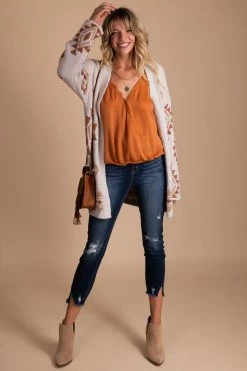 Very J Youthful Heart Tribal Print Cardigan - Off White -Bella Ella Sales full 736bf445 cde8 42b8 8713 775bb2b95e68 5000x