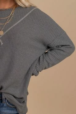 7th Ray Winds Of Winter Waffle Knit Top -Bella Ella Sales gray detail 4a612b81 3417 4716 b4ee a6cb9b762cee 5000x