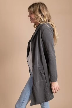 Almost Nothing Hold My Hand Hooded Cardigan -Bella Ella Sales gray side 0781bb2c 9873 408e a64d f2746dcb4e34 5000x