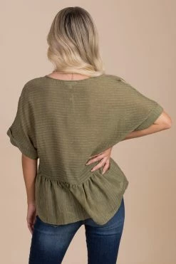 Mine & E&M Balcony View Peplum Top -Bella Ella Sales green back 94ba4f48 d0f1 48d3 a353 94029a3de656 5000x