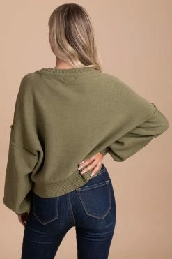 Papermoon Never Let Me Go Cropped Sweater -Bella Ella Sales green back b28b8f7f c708 4c89 9905 2853d97b6580 5000x