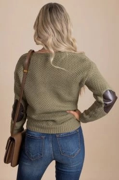 Mak My Own Muse Knit Pullover Sweater -Bella Ella Sales green back c92797bd 06de 417a 8d33 25c262e19236 5000x