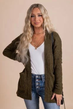 Almost Nothing Inspired By You Long Sleeve Cardigan -Bella Ella Sales green main 41b31e60 ba32 4ea6 b78d 8c6c7f281510 5000x