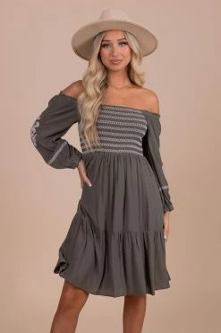 In Loom Take A Chance On Me Embroidered Midi Dress