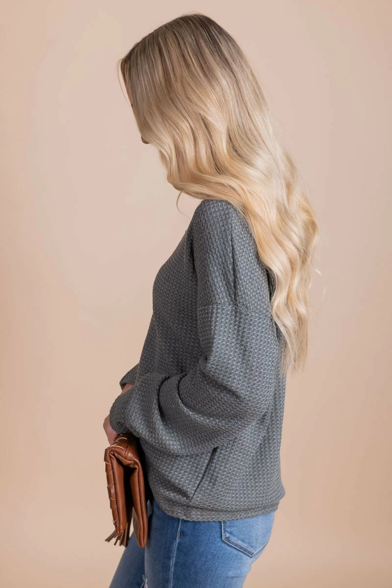 7th Ray Road To Home Waffle Knit Sweater 2 7th Ray Road To Home Waffle Knit Sweater - Image 2