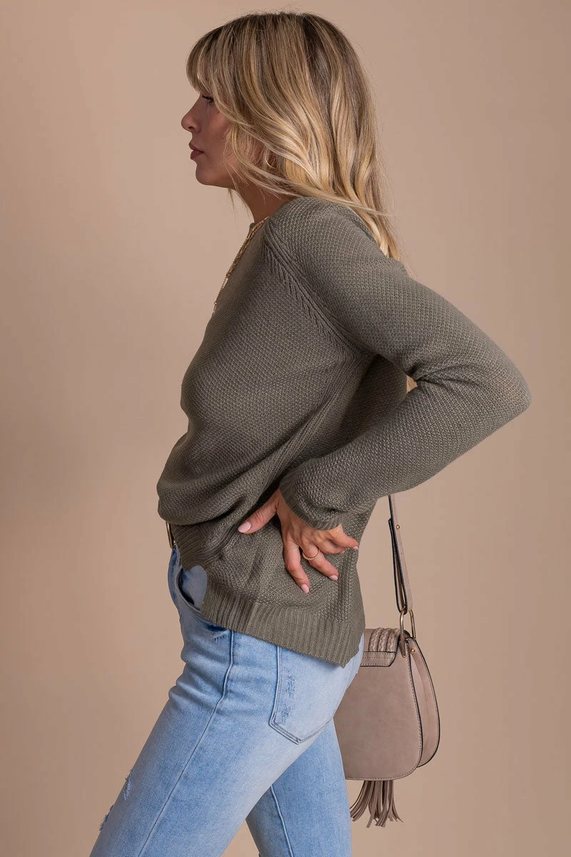 Be Cool Happy To Be Here Knit Sweater 2 Be Cool Happy To Be Here Knit Sweater - Image 2