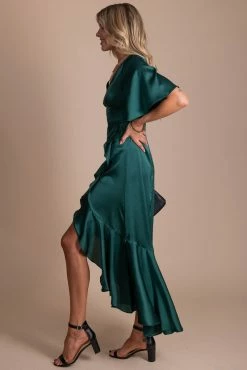 Dress Day Stop And Stare Shimmery Maxi Dress -Bella Ella Sales green side fd87e97d ed3b 40c1 9d29 e814ea19aee6 5000x
