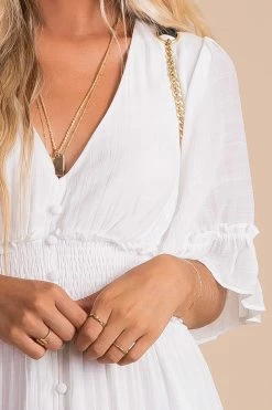 Flying Tomato Hello Lover Tiered Maxi Dress -Bella Ella Sales hello lover detail 5000x