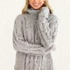 Almost Nothing Into My Arms Cable Knit Sweater - Gray