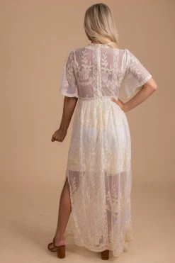Bella Ella Boutique Light My Fire Cream Lace Maxi Dress -Bella Ella Sales lace maxi dress cream 2 5000x