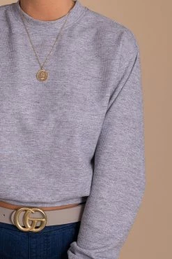 Reflex Simpler Times Long Sleeve Sweater -Bella Ella Sales light detail 5000x