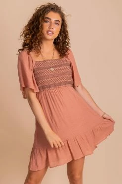 Mine & E&M Sunset Dream Mini Dress - Pink