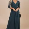 Janette Little Secrets V-Neck Maxi Dress - Dark Green