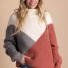 Eesome Berries And Cream Turtleneck Sweater