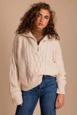 Sweaterland Warm Embrace Chunky Cable Knit Sweater - Off White -Bella Ella Sales main 86cbe456 1a3e 4cc1 a706 803855b8f3ae 5000x
