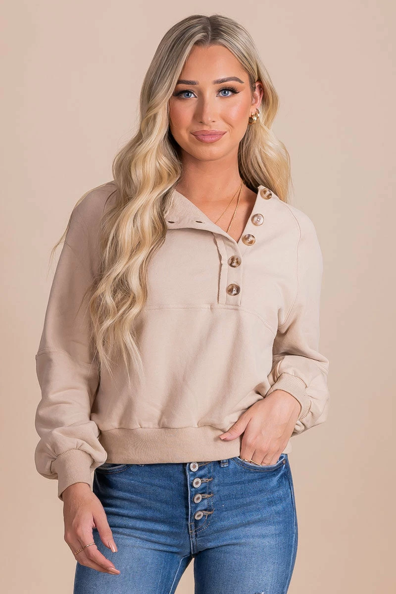 In Loom Warm And Toasty Hooded Sweater - Light Brown 1 In Loom Warm And Toasty Hooded Sweater - Light Brown