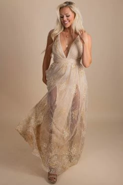 The Vintage Shop Attention Getter Shimmery Maxi Dress 10 The Vintage Shop Attention Getter Shimmery Maxi Dress -Bella Ella Sales main 939f0cfd c88d 430f 9a2e 6dd009ea6257 5000x