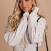 Reflex Moonstone Cropped Zip-Up Hoodie - Off White
