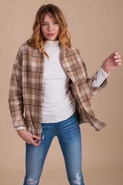 Lily Clothing One With Nature Plaid Button Up Top -Bella Ella Sales main e3dd8fb8 0b80 43d4 b5a1 fccbc90ee983 5000x