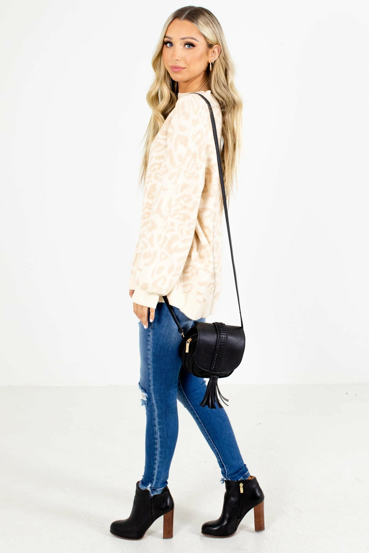 Lime N' Chili Natural Habitat Cream Leopard Print Sweater 5 Lime N' Chili Natural Habitat Cream Leopard Print Sweater - Image 5